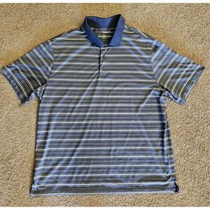 Reebok Golf Polo Shirt Mens 2XL  Dry Fit Stretch Sleeve‎ Logo Sleeve